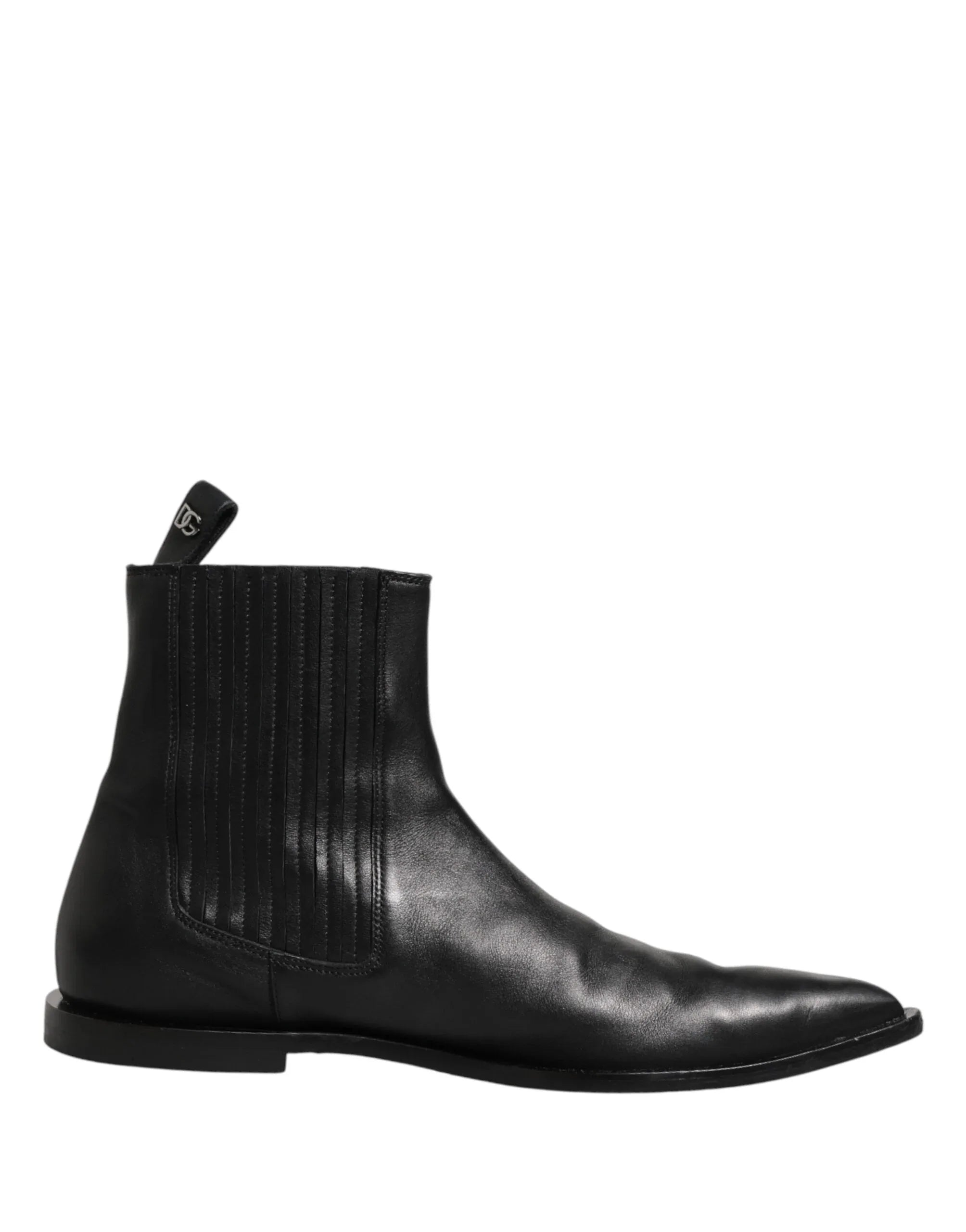 Dolce & Gabbana Black Chelsea Men Short Ankle Boots Shoes - Zeiniez