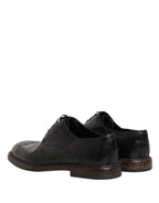 Dolce & Gabbana Black Calfskin Leather Oxford Dress Shoes