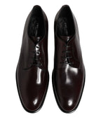 Dolce & Gabbana Black Lace Up Leather Dress Derby Men Shoes - Zeiniez
