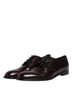 Dolce & Gabbana Black Lace Up Leather Dress Derby Men Shoes - Zeiniez