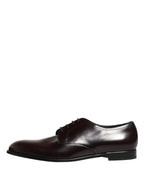 Dolce & Gabbana Black Lace Up Leather Dress Derby Men Shoes - Zeiniez