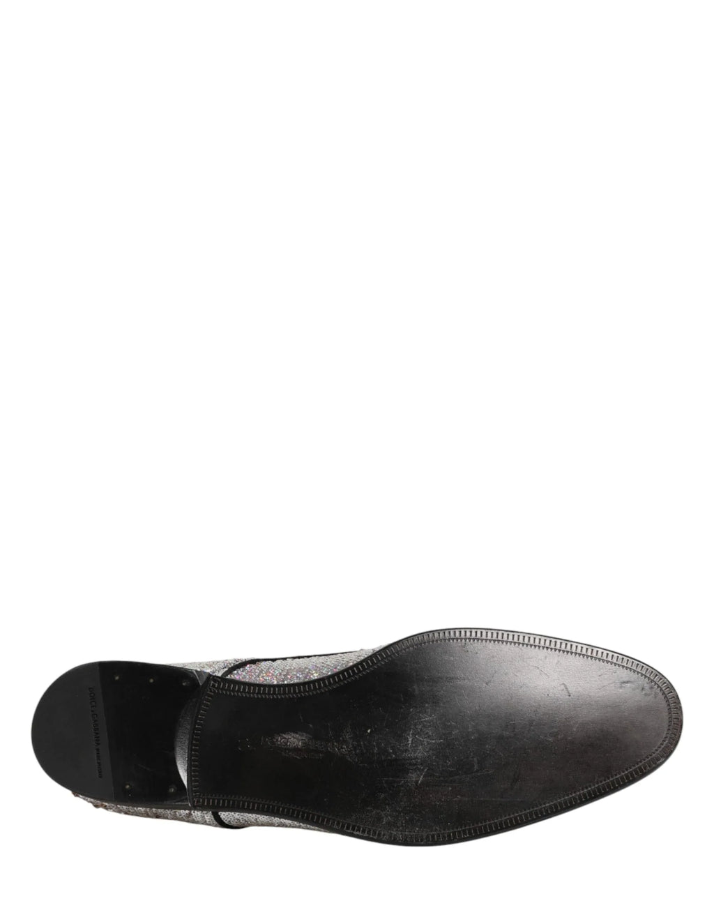 Dolce & Gabbana Silver Sequined Lace Up Men Derby Dress Shoes - Zeiniez