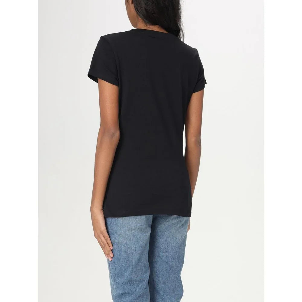 Armani Exchange Black Cotton T-Shirt - Zeiniez