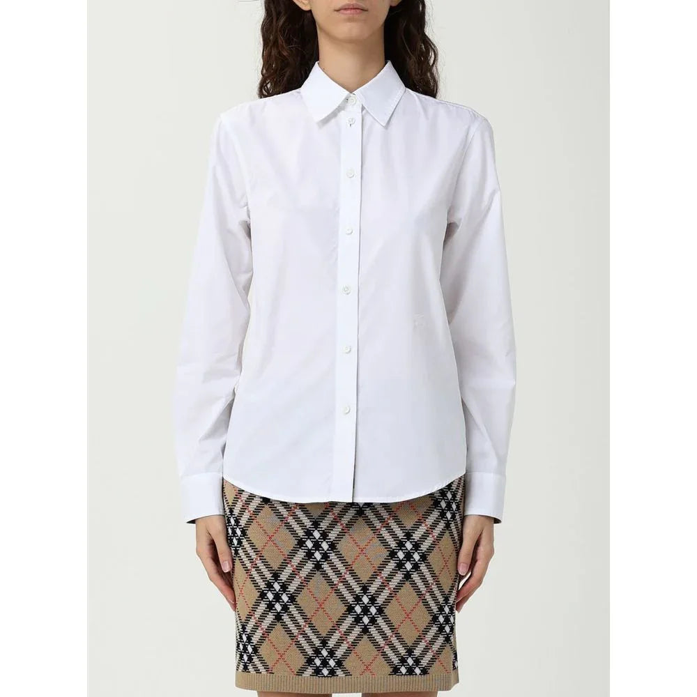 Burberry White Cotton Dress Shirt - Zeiniez