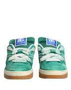 Dolce & Gabbana Green Suede New Roma Low Top Sneakers Shoes - Zeiniez