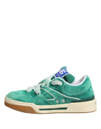 Dolce & Gabbana Green Suede New Roma Low Top Sneakers Shoes - Zeiniez
