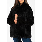 Gas Black Fur Coat