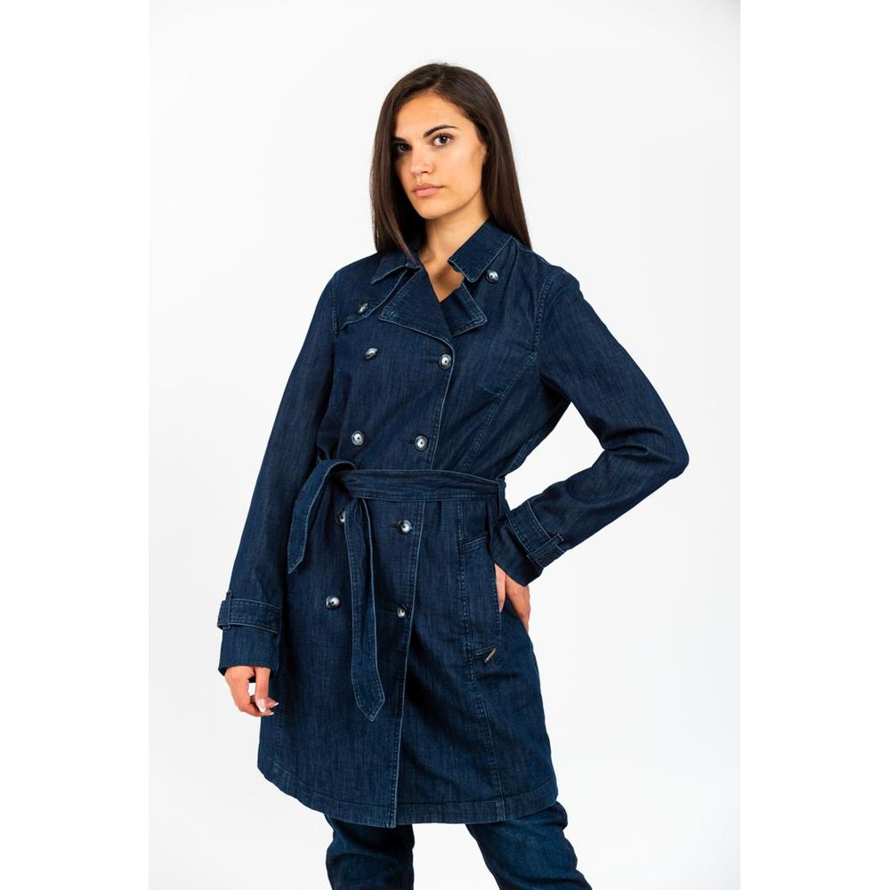 Gas Blue Cotton Denim Jacket