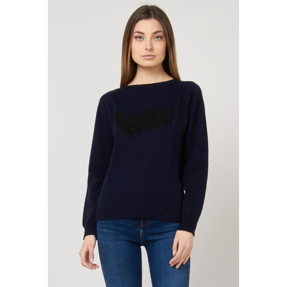 Gas Blue Marabou Sweatshirt