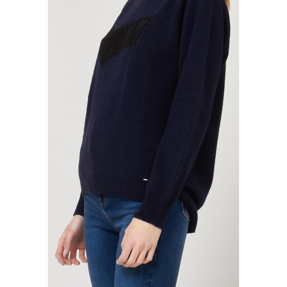 Gas Blue Marabou Sweatshirt