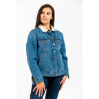 Gas Blue Cotton Denim Jacket