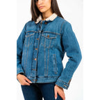 Gas Blue Cotton Denim Jacket