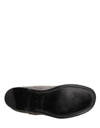 Dolce & Gabbana Gray Fleece Lace Up Men Derby Dress Shoes - Zeiniez