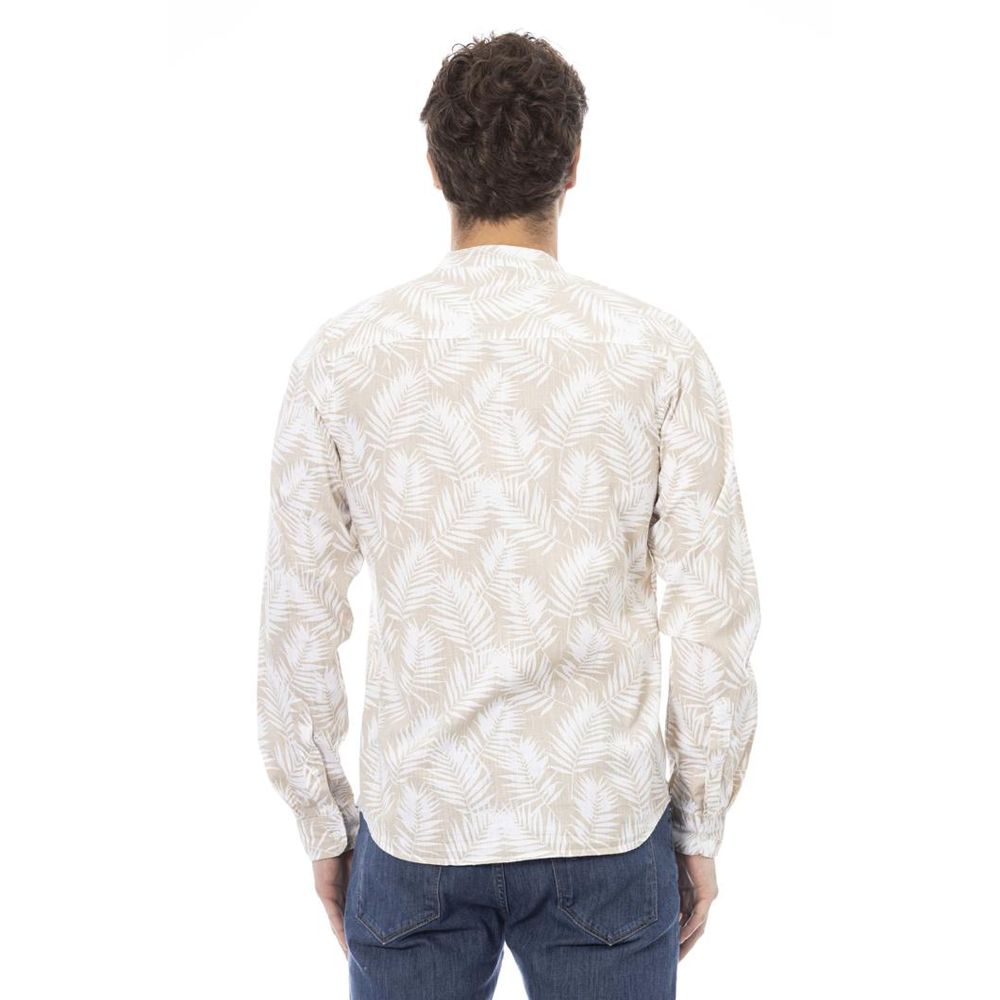 Baldinini Trend Beige Cotton Long Sleeve T-Shirt