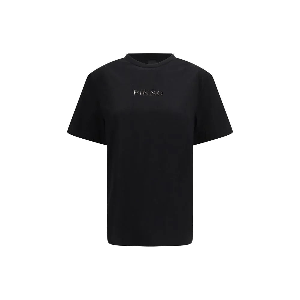 PINKO Black Cotton T-Shirt - Zeiniez