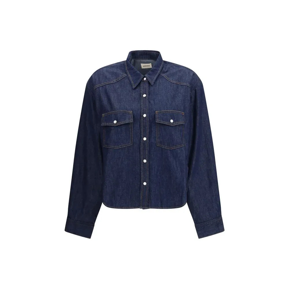 Khaite Blue Denim Shirt - Zeiniez