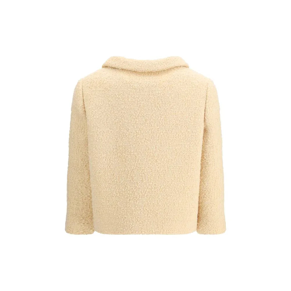 Valentino Beige Fleece Wool Coat - Zeiniez