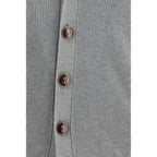 Brunello Cucinelli Gray Cotton Cardigan - Zeiniez