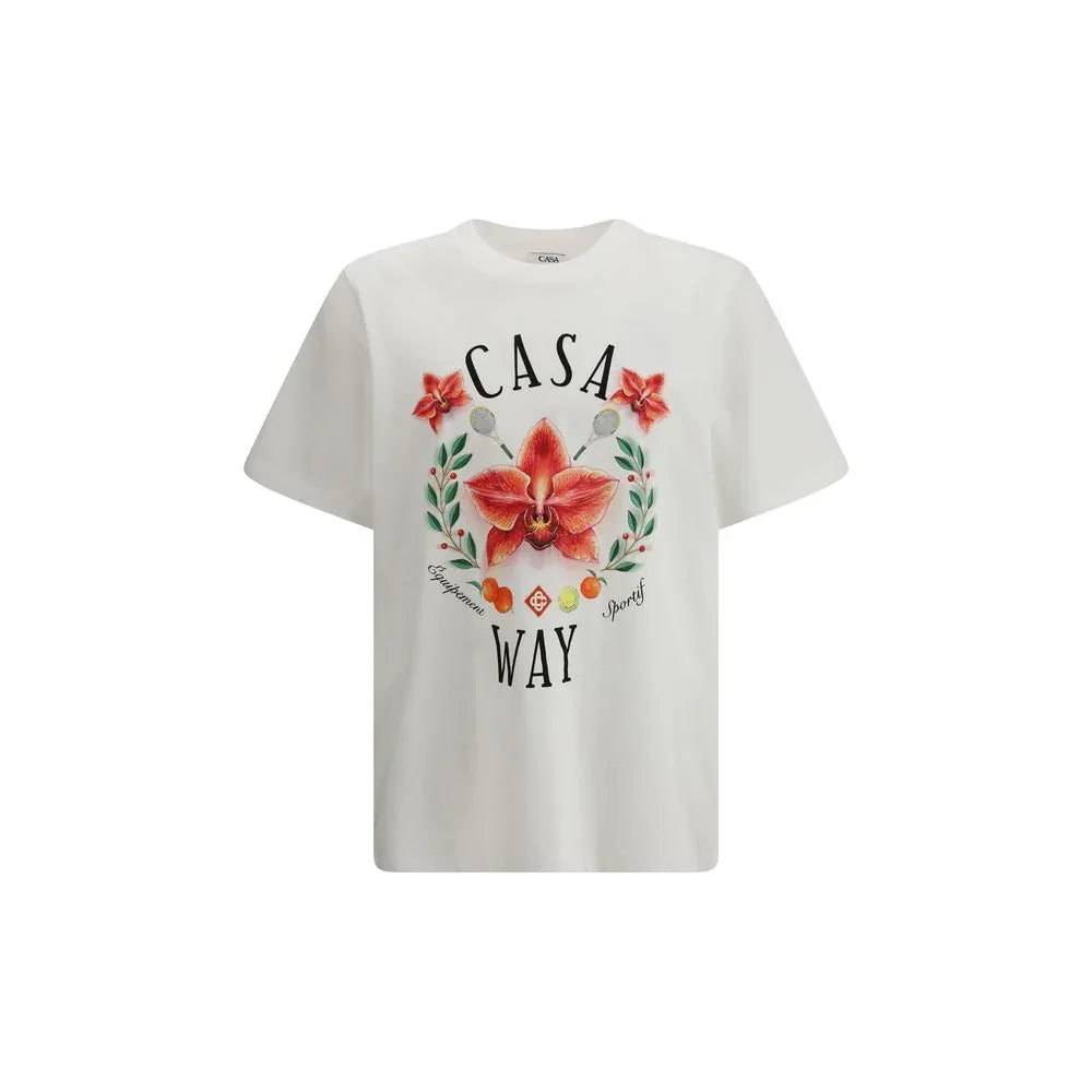 Casablanca White Cotton T-Shirt - Zeiniez