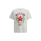 Casablanca White Cotton T-Shirt - Zeiniez