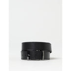 Emporio Armani Black Leather Regular Belt - Zeiniez