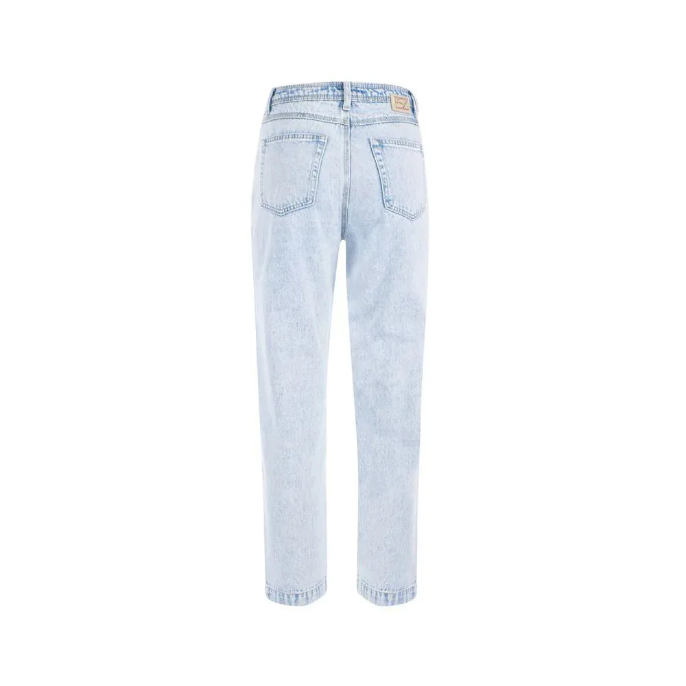 Yes Zee Light Blue Cotton Boyfriend Jeans - Zeiniez