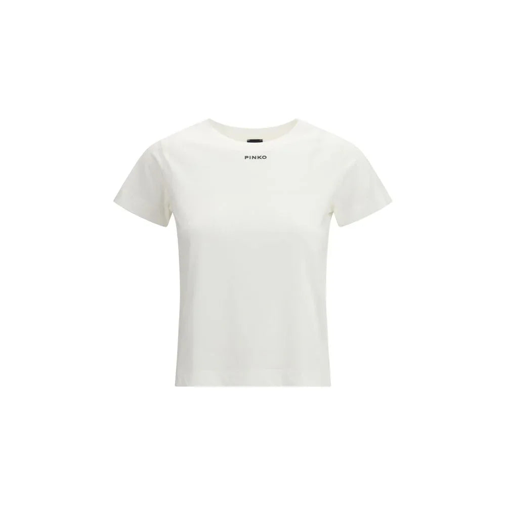 PINKO White Cotton T-Shirt - Zeiniez