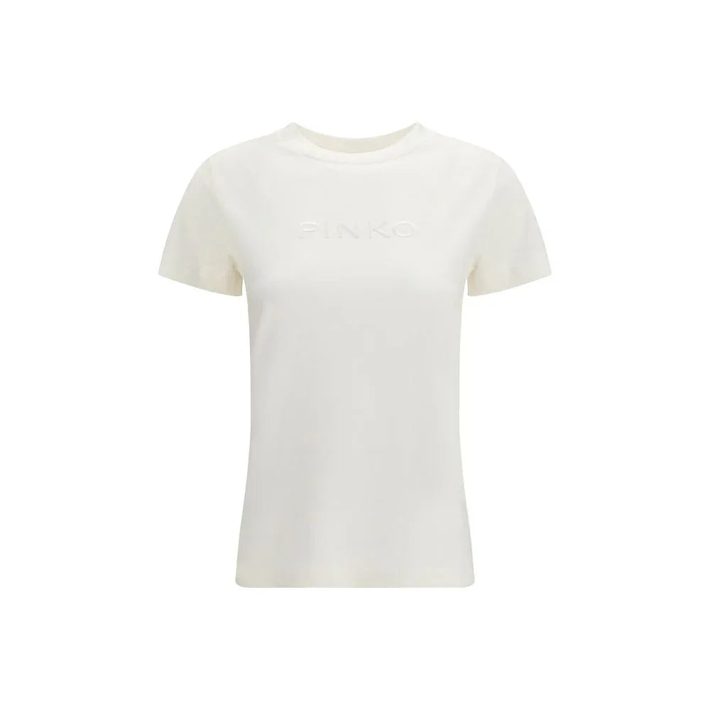 PINKO White Cotton T-Shirt - Zeiniez