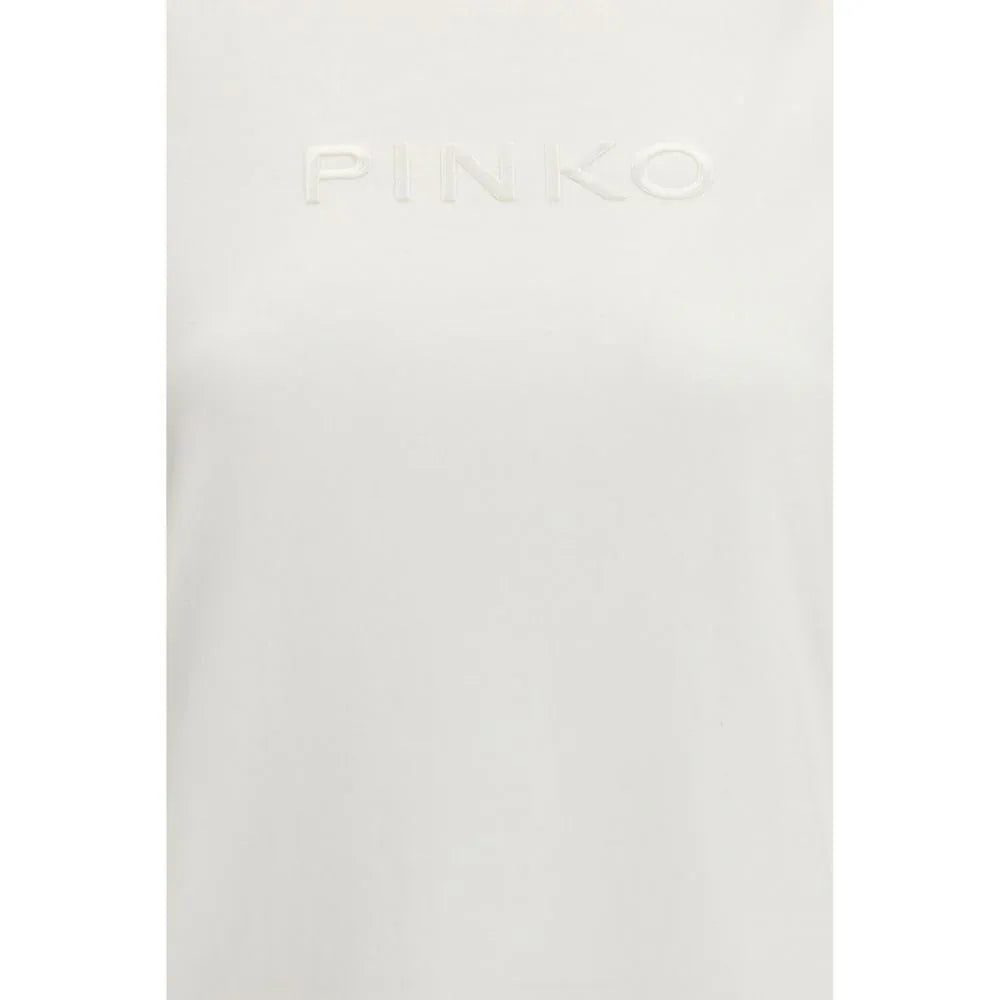 PINKO White Cotton T-Shirt - Zeiniez