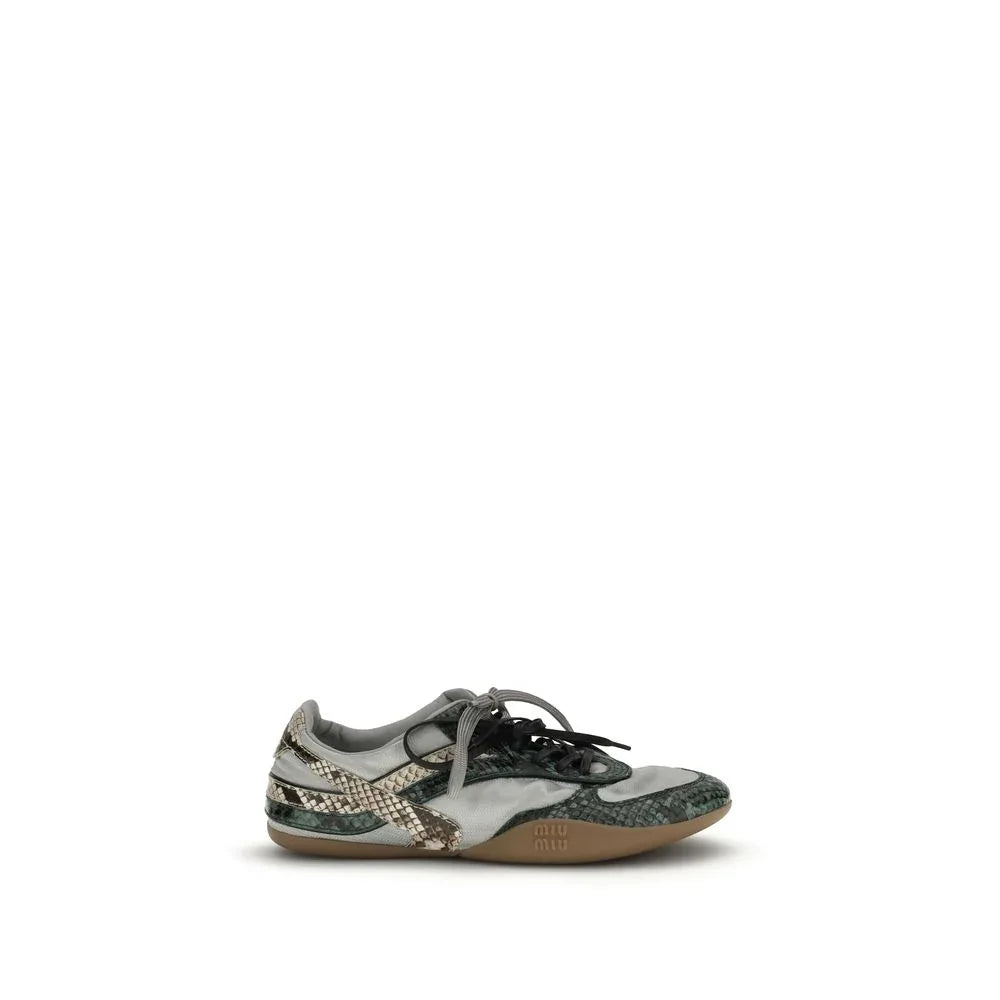 Miu Miu Gray Other Fibres Athletic Sneakers - Zeiniez