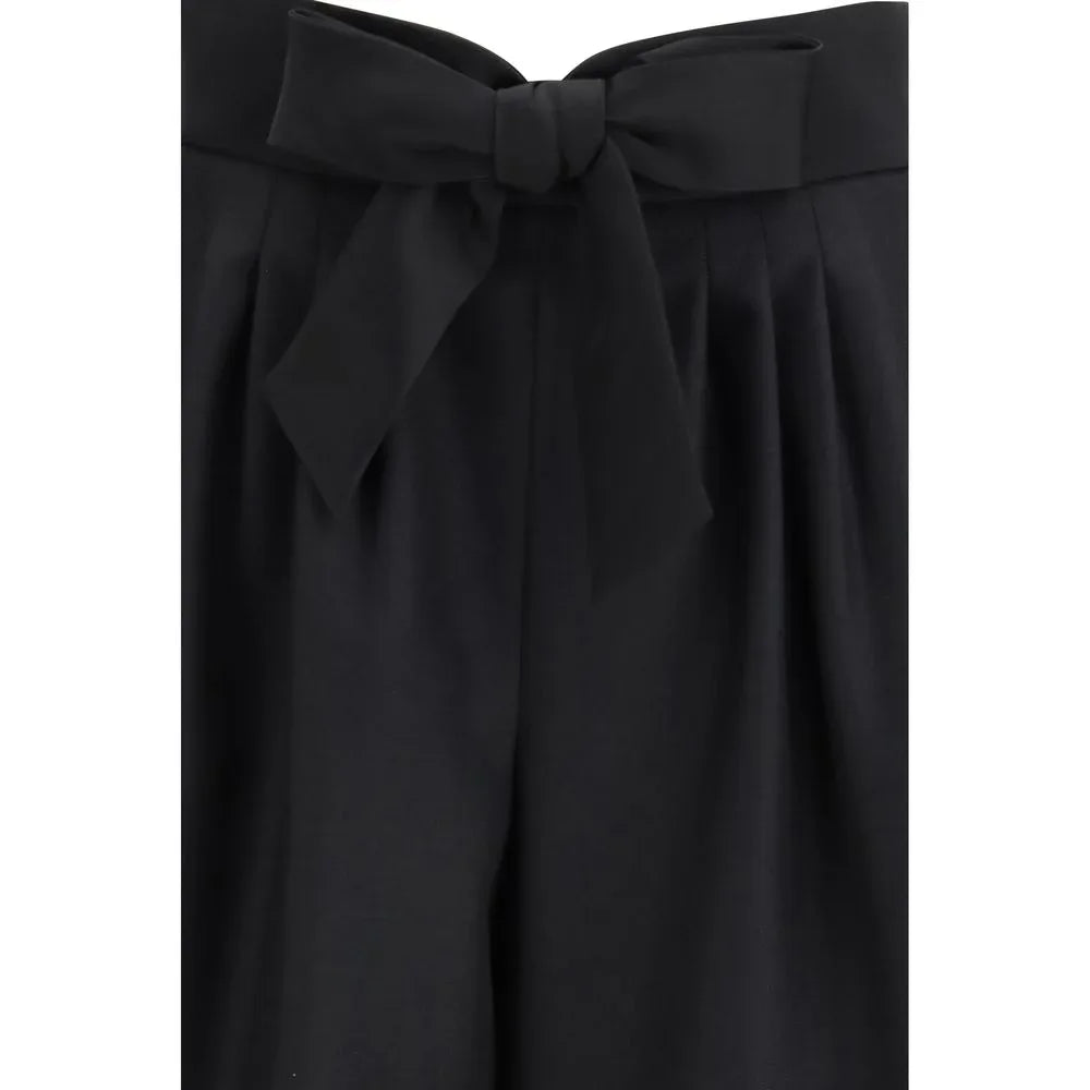 Valentino Black Wool Bermuda Shorts - Zeiniez