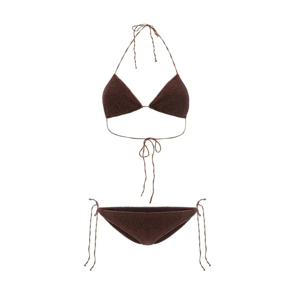 Oséree Brown Elastane Bikini - Zeiniez