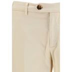Brunello Cucinelli Beige Cotton Pants - Zeiniez