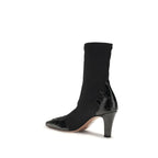 Paris Texas Black Calf Leather Bos Taurus Ankle Boots
