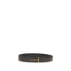 Tom Ford Brown Calf Leather Bos Taurus Regular Belt