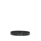 Tom Ford Blue Calf Leather Bos Taurus Regular Belt