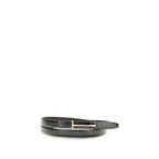 Tom Ford Black Leather Thin Belt - Zeiniez
