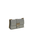 PINKO Gray Calf Leather Bos Taurus Shoulder Bag - Zeiniez