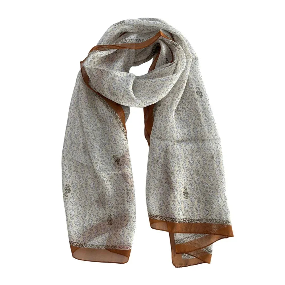Borbonese Brown Silk Women Scarf - Zeiniez