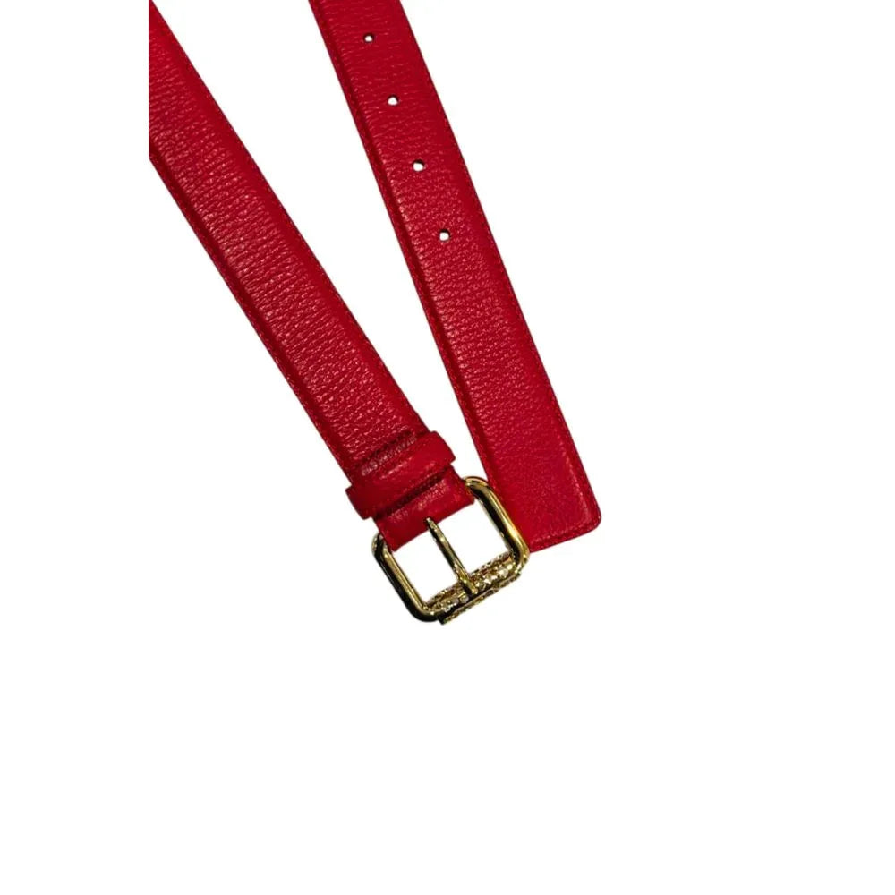 Borbonese Red Leather Women Belt - Zeiniez