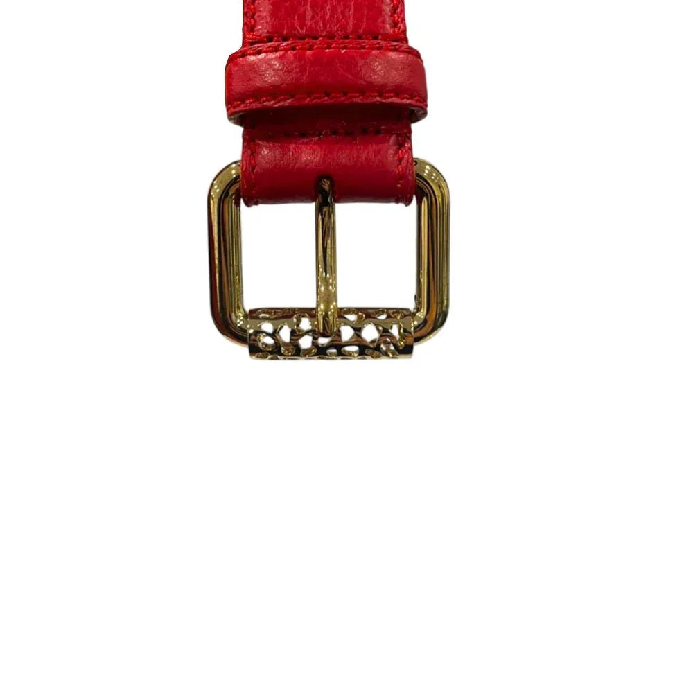 Borbonese Red Leather Women Belt - Zeiniez