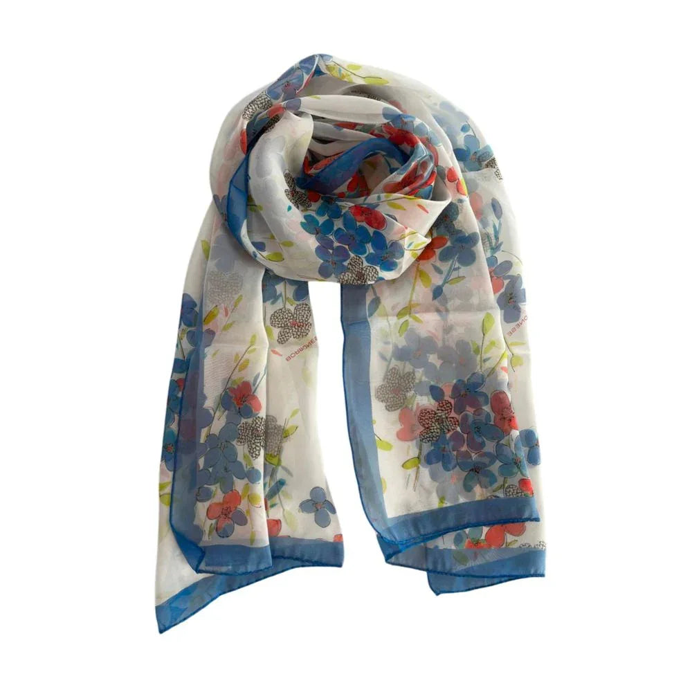 Borbonese White Silk Women Scarf - Zeiniez