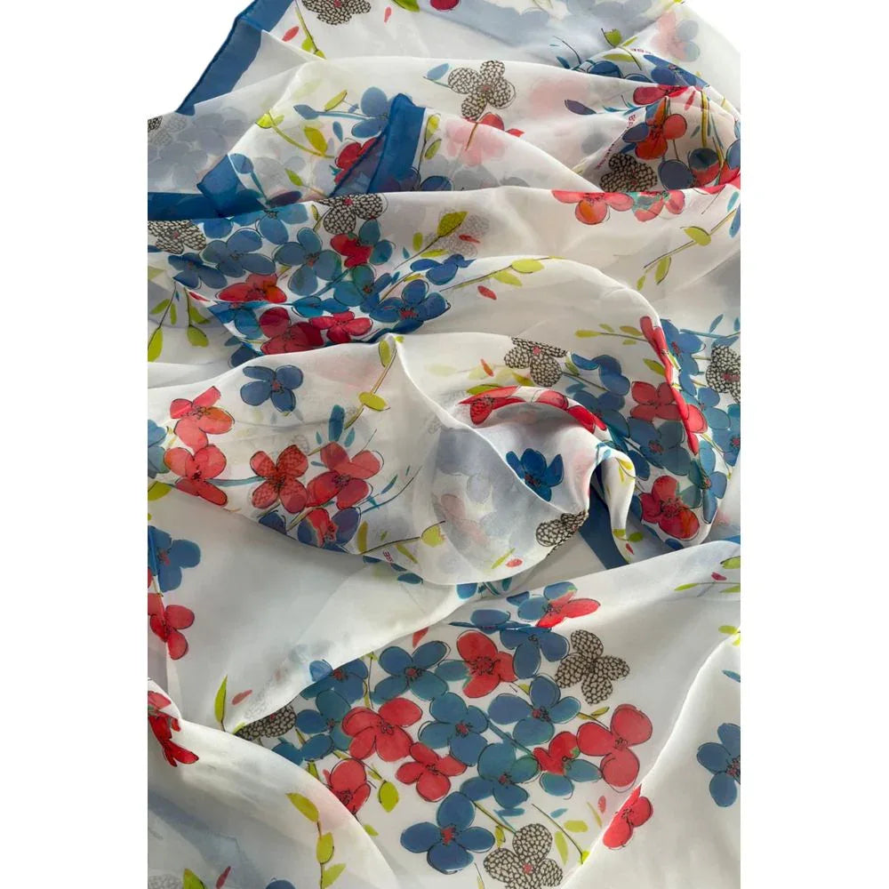 Borbonese White Silk Women Scarf - Zeiniez