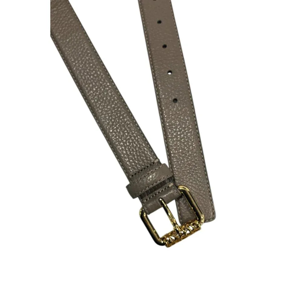 Borbonese Grey Leather Women Belt - Zeiniez