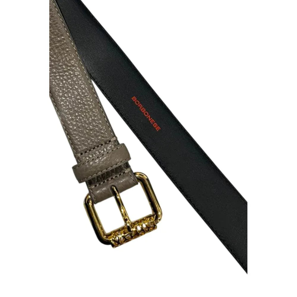 Borbonese Grey Leather Women Belt - Zeiniez