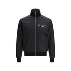 Prada Black Fleece Wool Bomber - Zeiniez
