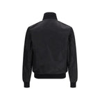 Prada Black Fleece Wool Bomber - Zeiniez