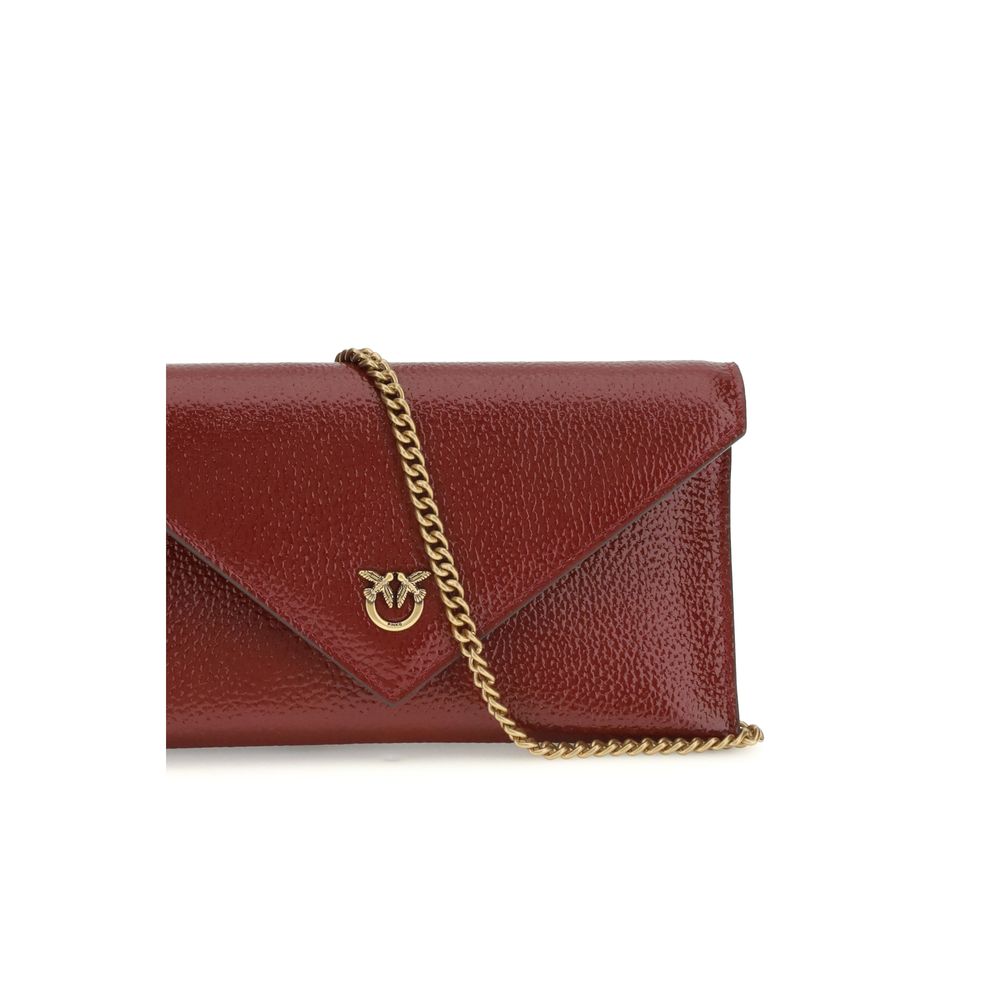 PINKO Bordeaux Calf Leather Bos Taurus Handbag - Zeiniez