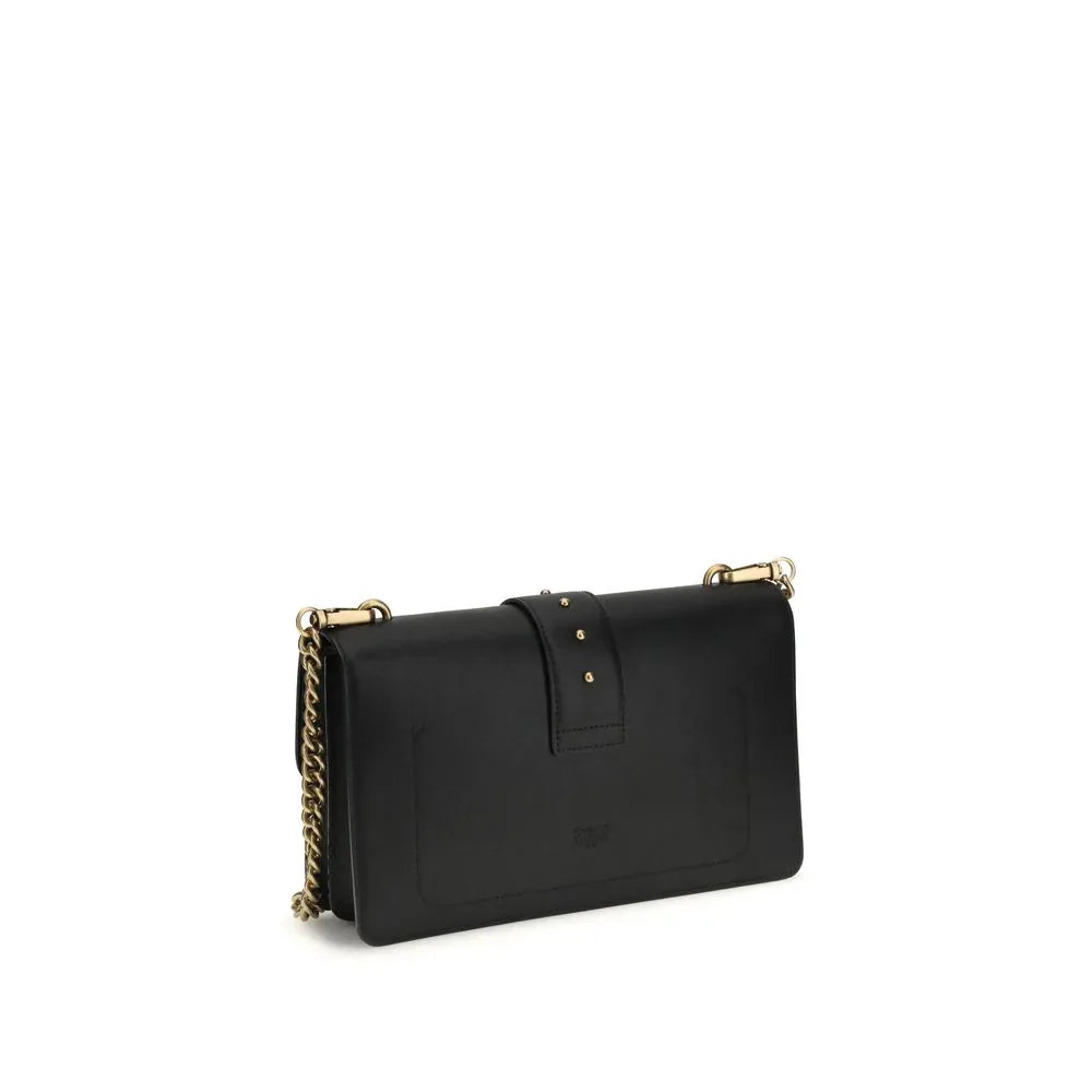 PINKO Black Calf Leather Bos Taurus Shoulder Bag - Zeiniez