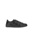 Valentino Garavani Black Leather Low Top Sneakers